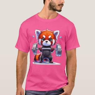 Kawaii Red Panda Gewichtheffen Funny Fitness Gym T-shirt