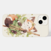 Kawaii Red Panda Hold Stick Case-Mate iPhone Case (Achterkant (horizontaal))