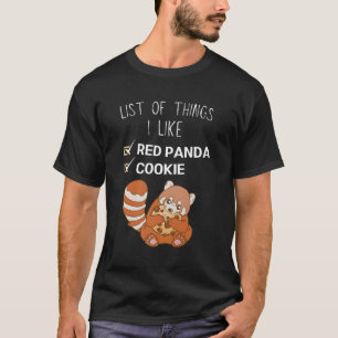 Kawaii Red Panda Lijst van dingen die ik leuk vind T-shirt