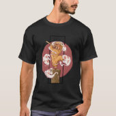 Kawaii Red Panda With Japanese Koi Ghosts T-shirt (Voorkant)