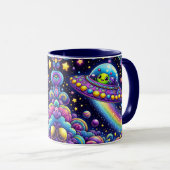 Kawaii Regenboog Alien Mok (Voorkant rechts)