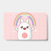 Kawaii regenboog clipart badge (Achterkant)