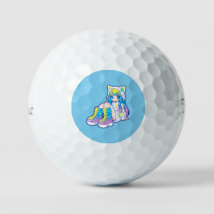 Kawaii Regenboog Ster Kat-Oor Meisje Golfballen