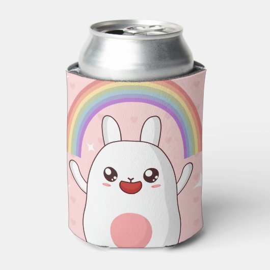 Kawaii regenboogklier blikjeskoeler (Blikje Voorkant)