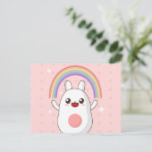 Kawaii regenboogklier briefkaart (Staand voorkant)