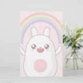Kawaii regenboogklier briefpapier (Staand voorkant)