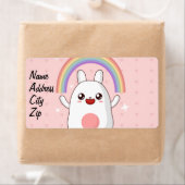 Kawaii regenboogklier etiket (Insitu)