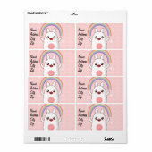 Kawaii regenboogklier etiket (Full Sheet)