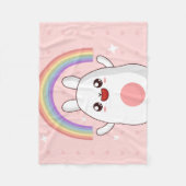 Kawaii regenboogklier fleece deken (Voorkant)