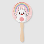 Kawaii regenboogklier handwaaier (Achterkant)