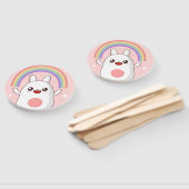 Kawaii regenboogklier handwaaier (Niet-gemonteerd)