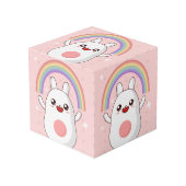 Kawaii regenboogklier kubus (Voorkant hoekig)