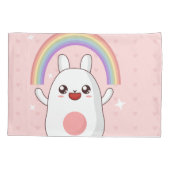 Kawaii regenboogklier kussensloop (Achterkant)