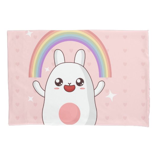 Kawaii regenboogklier kussensloop (Voorkant)