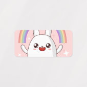 Kawaii regenboogklier labels (Design 1)