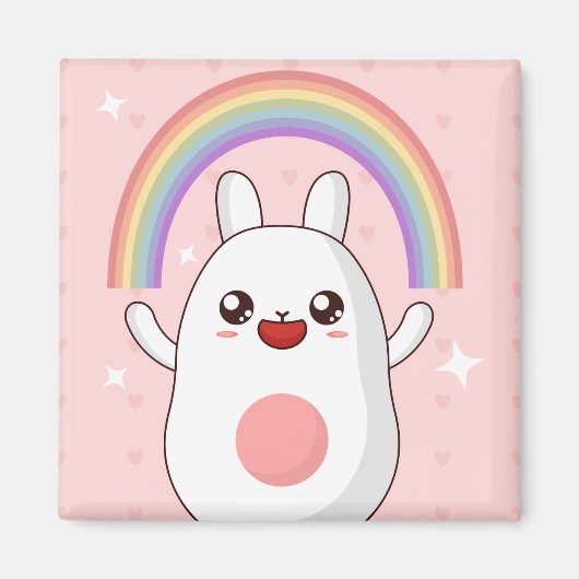 Kawaii regenboogklier magneet (Voorkant)