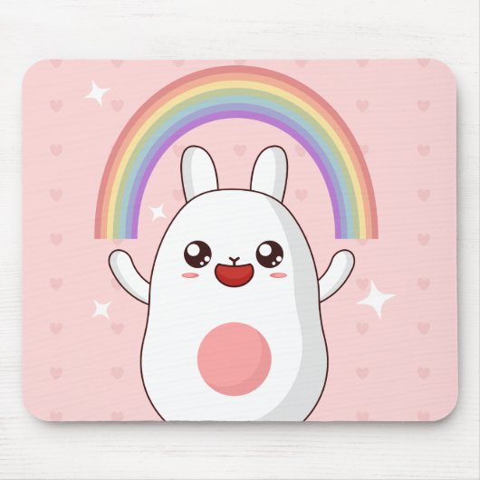 Kawaii regenboogklier muismat (Voorkant)