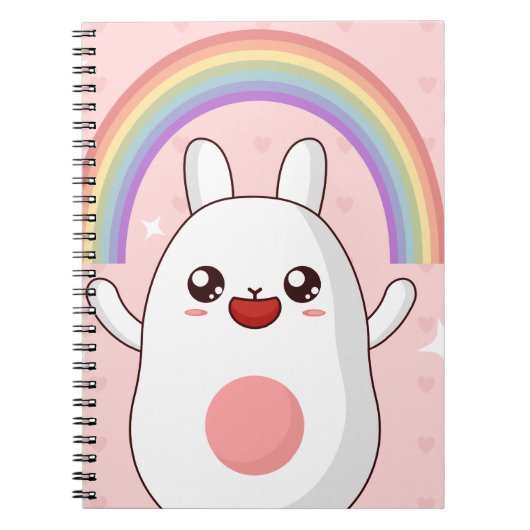 Kawaii regenboogklier notitieboek (Voorkant)