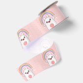 Kawaii regenboogklier satijnen lint (Achterkant)