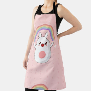Kawaii regenboogklier schort