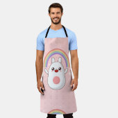 Kawaii regenboogklier schort (Gedragen)