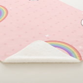 Kawaii regenboogklier sherpa deken (3/4)