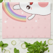 Kawaii regenboogklier theedoek (Gevouwen)