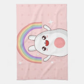 Kawaii regenboogklier theedoek (Verticaal)