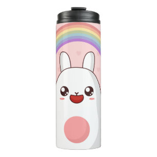 Kawaii regenboogklier thermosbeker