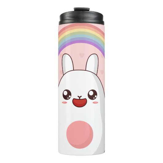 Kawaii regenboogklier thermosbeker (Voorkant)