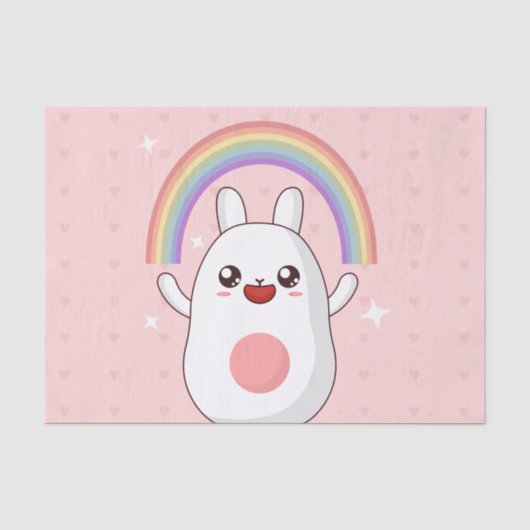 Kawaii regenboogklier tissuepapier (Voorkant)
