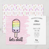 Kawaii regenboogpaprika's verjaardag kaart (Voorkant / Achterkant)