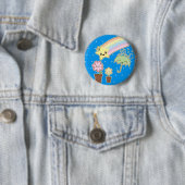 Kawaii regenboogweerpatroon zo schattig ronde button 5,7 cm (In situ)