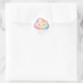 Kawaii Regenboogwolk Ronde Sticker (Tas)