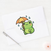 Kawaii Regendag Kikker Sticker (Envelop)