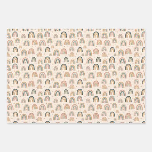 Kawaii reindeer, Bobo rainbow Christmas Inpakpapier Vel (Voorkant 2)