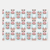 Kawaii reindeer, Bobo rainbow Christmas Inpakpapier Vel (Voorkant)