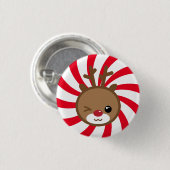 Kawaii Reindeer Button (Voorkant /achterkant)