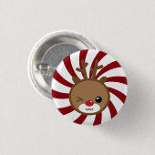 Kawaii Reindeer Button (Voorkant /achterkant)