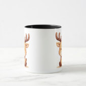 Kawaii Reindeer Christmas Holiday Coffee Mug Mok (Midden)