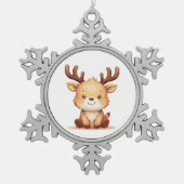Kawaii Reindeer Christmas Holiday Ornament (Voorkant)