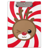 Kawaii Reindeer Clipboard Klembord (Voorkant)