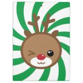 Kawaii Reindeer Clipboard Klembord (Achterkant)