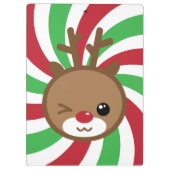 Kawaii Reindeer Clipboard Klembord (Achterkant)