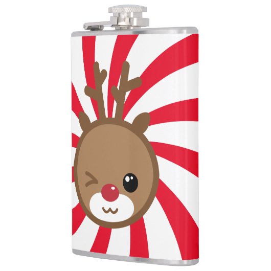 Kawaii Reindeer Flask Heupfles (Links)