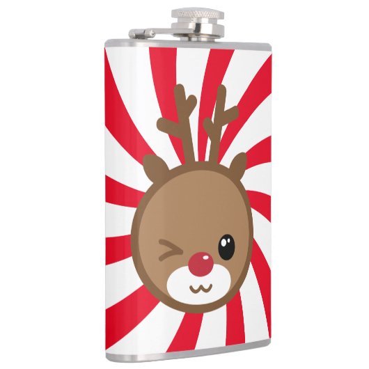 Kawaii Reindeer Flask Heupfles (Rechts)