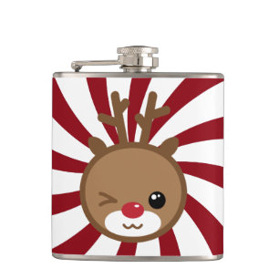 Kawaii Reindeer Flask Heupfles