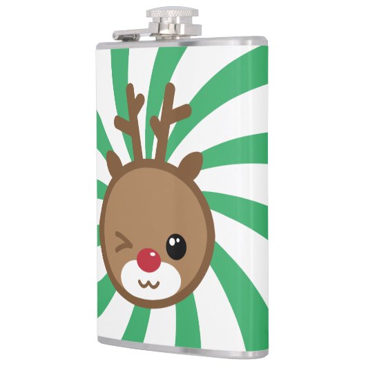 Kawaii Reindeer Flask Heupfles (Links)