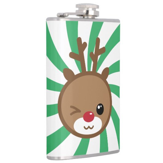 Kawaii Reindeer Flask Heupfles (Rechts)