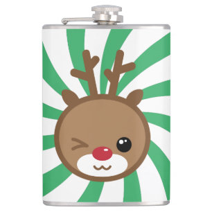 Kawaii Reindeer Flask Heupfles